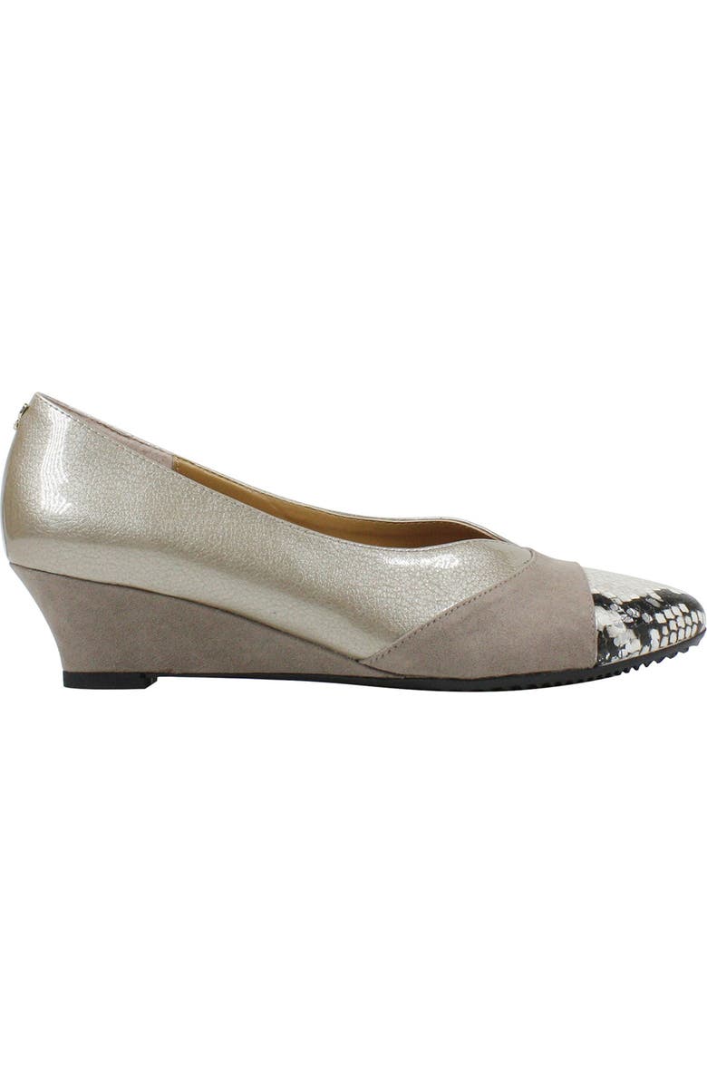 J. Reneé Cap Toe Wedge Pump, Alternate, color,