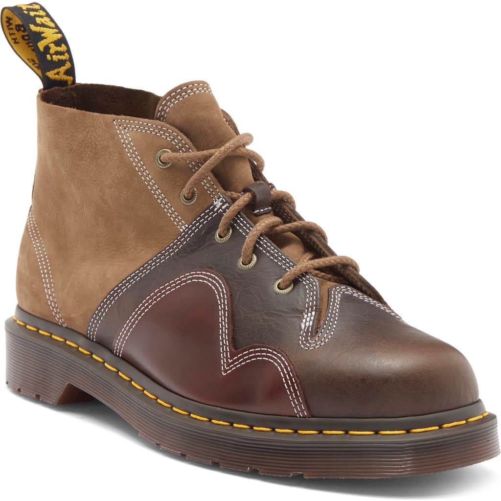 Dr. Martens' Dr. Martens Patchwork Church Chukka Boot In Dark Khaki And Butterscotch