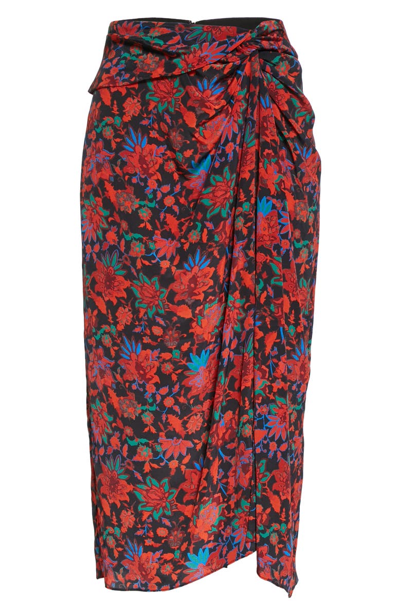 rag & bone Amber Silk Midi Skirt, Alternate, color,