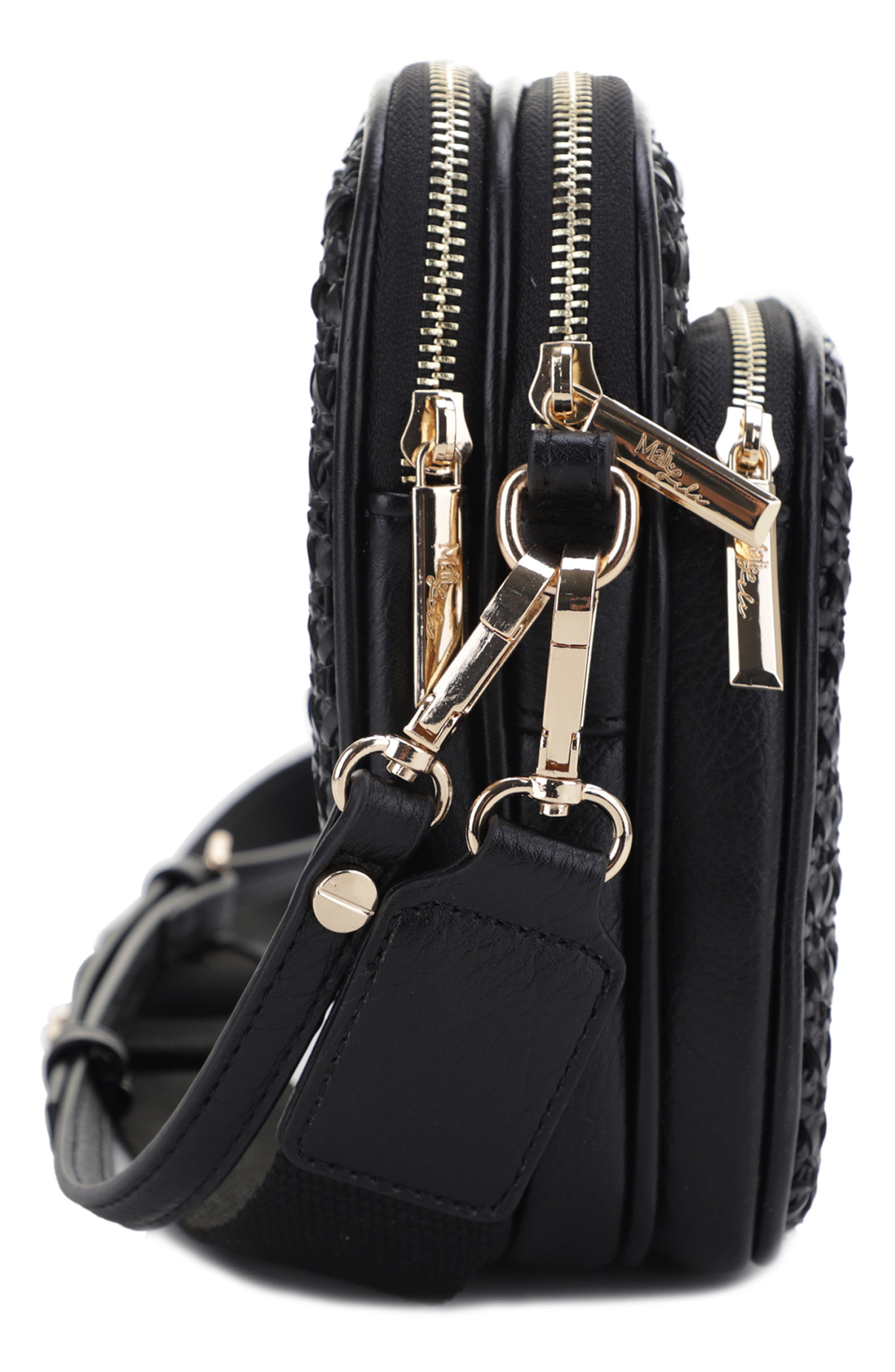 Mali + Lili Josephine Woven Vegan Leather Crossbody Bag, Alternate, color, 