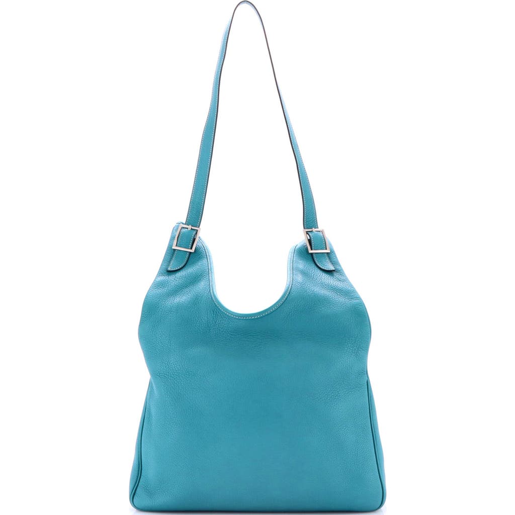 Pre-owned Hermes Hermes Massai Bag Leather 32 In Blue