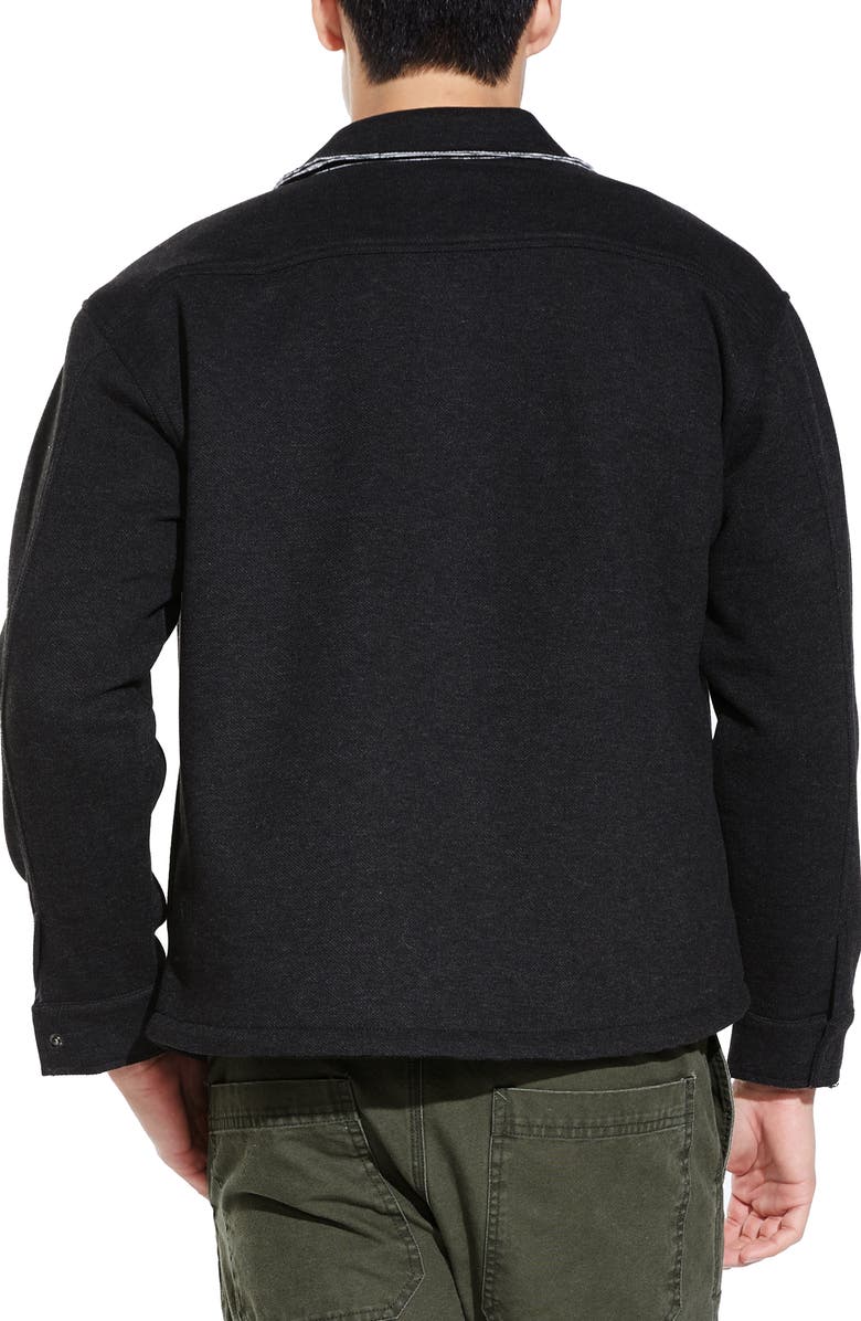 Civil Society Boxy Crop Shirt Jacket, Alternate, color, Heather Black