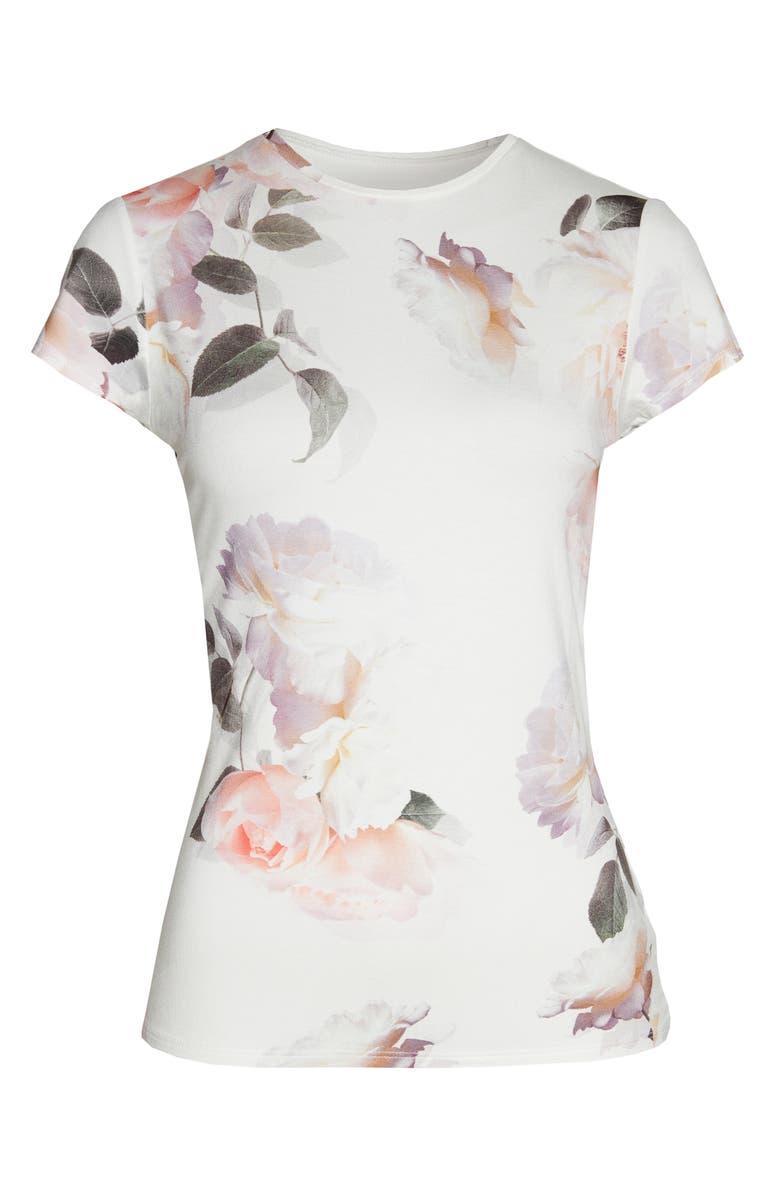 Ted Baker London Chesnot Bouquet Print Fitted T-Shirt, Alternate, color,