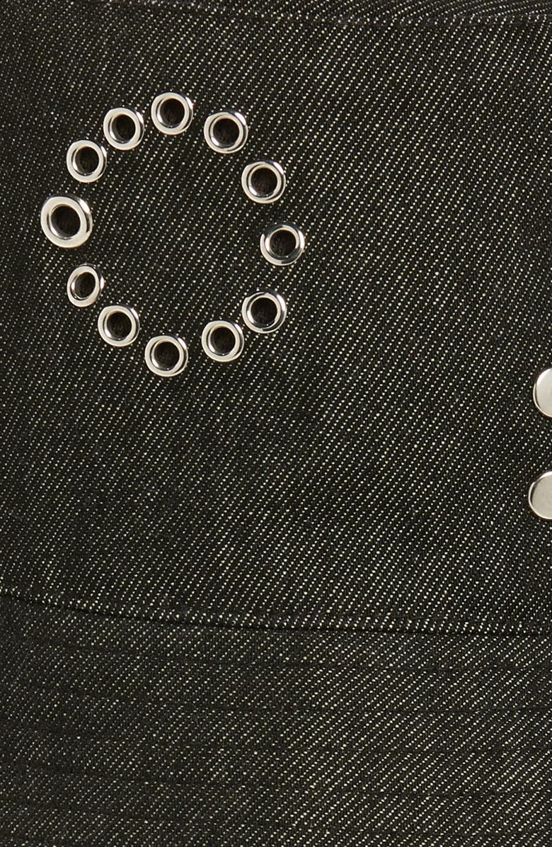 Chloé Eyelet & Stud Denim Bucket Hat, Alternate, color, 