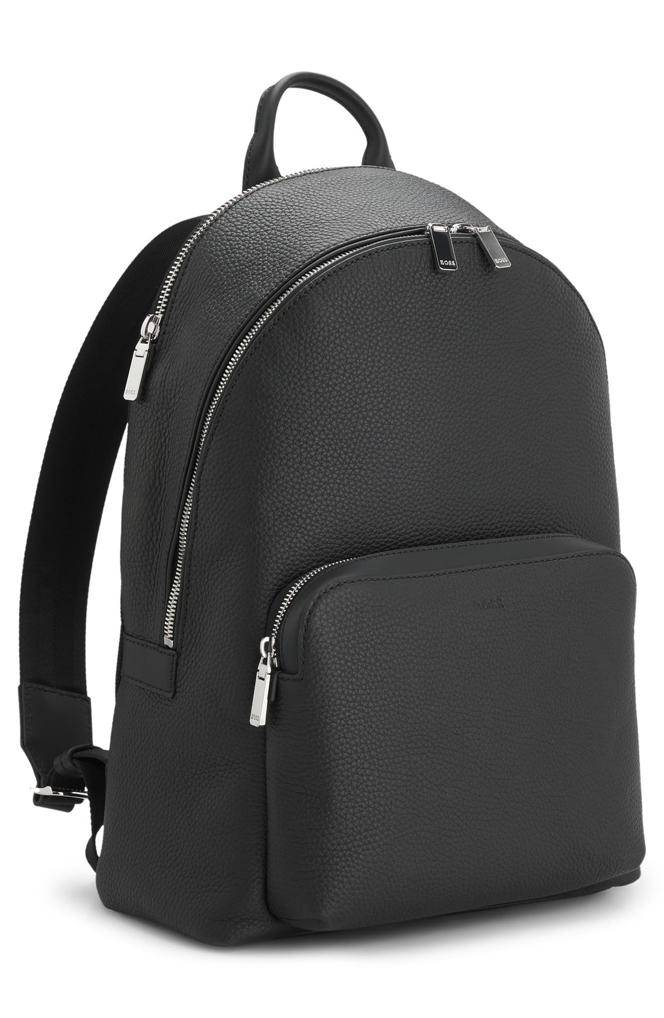 New Crosstown Leather Backpack, Main, color, BLACK