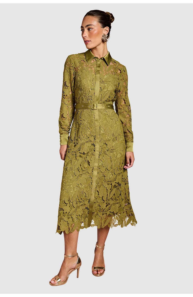 Coast Lace Long Sleeve Shirt Dress, Main, color,