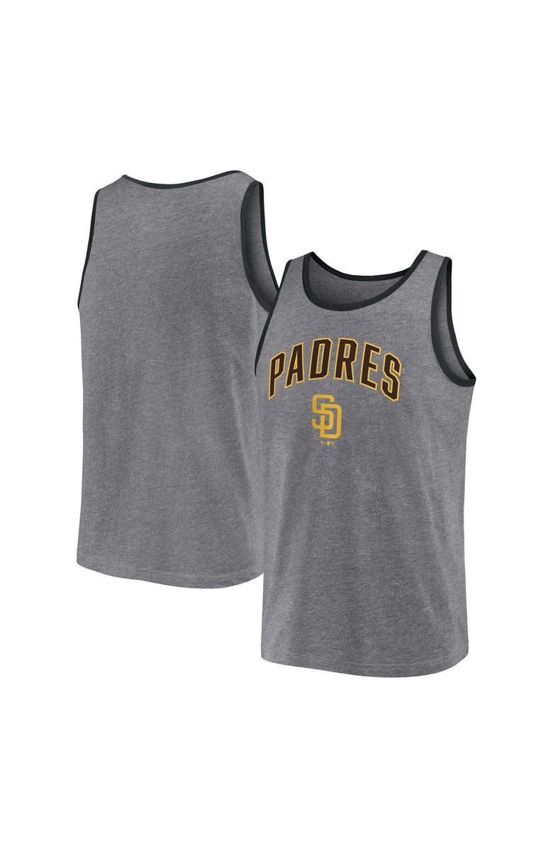 FANATICS Men's Fanatics Branded Heather Gray San Diego Padres Primary Tank Top, Main, color,