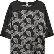 Anne Klein Floral Print Woven Shirt