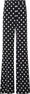 Akris punto Marla Polka Dot Straight Leg Pants