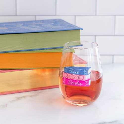 Jollity & Co Book Club Wine Glass In Read Banned Books