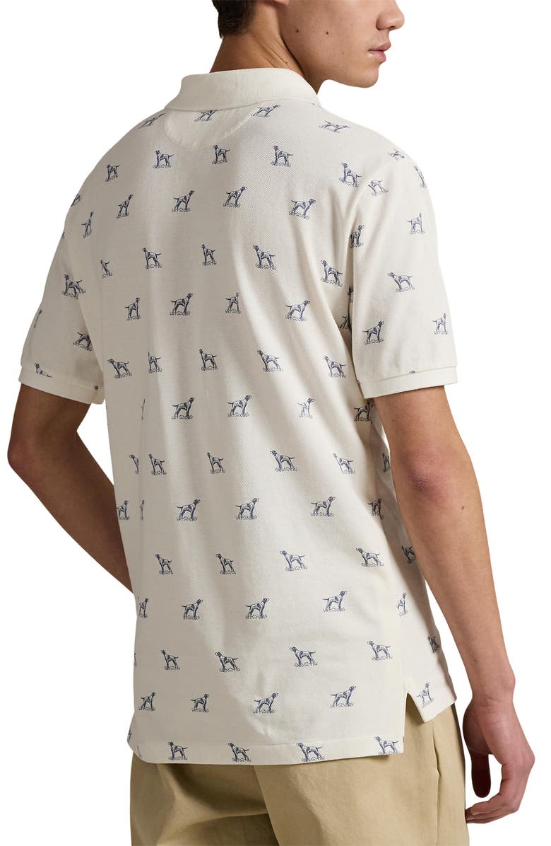 Polo Ralph Lauren Classic Fit Dog Print Cotton Piqué Polo, Alternate, color, 