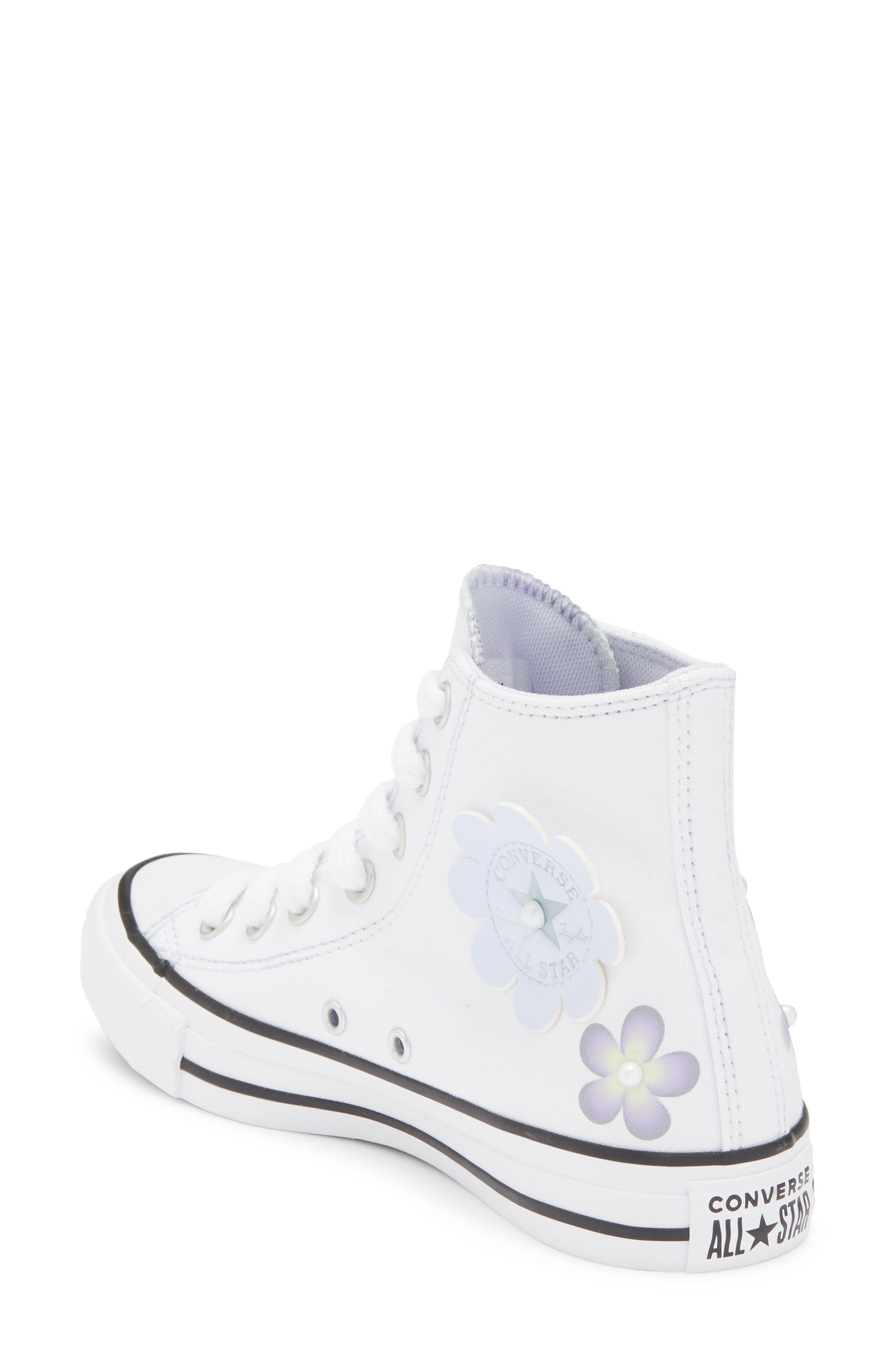 Converse Chuck Taylor<sup>®</sup> All Star<sup>®</sup> High Top Sneaker, Alternate, color, White/ Blueberry Ice
