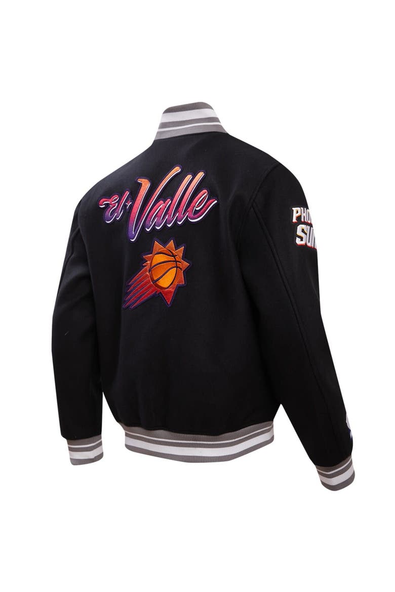 Men's Pro Standard Black Phoenix Suns 2023/24 City Edition Full-Zip Varsity Jacket, Alternate, color, Black