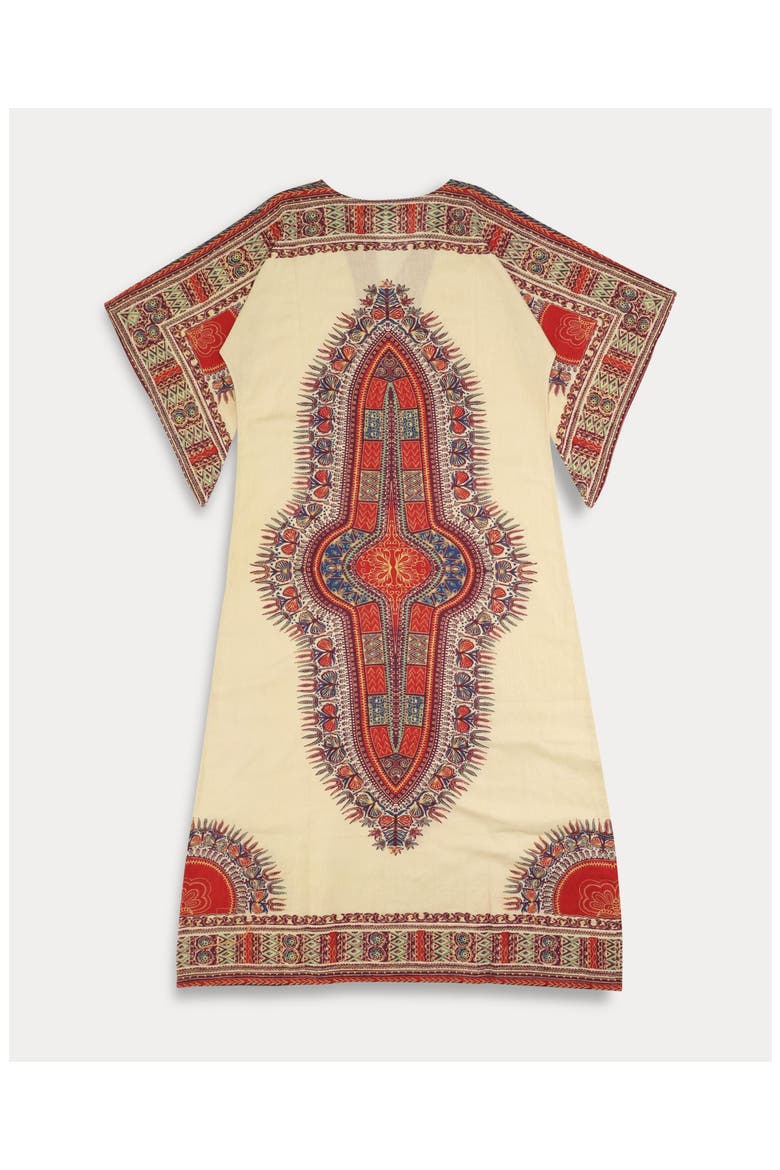 Amira Printed Cotton Dress, Alternate, color, Red
