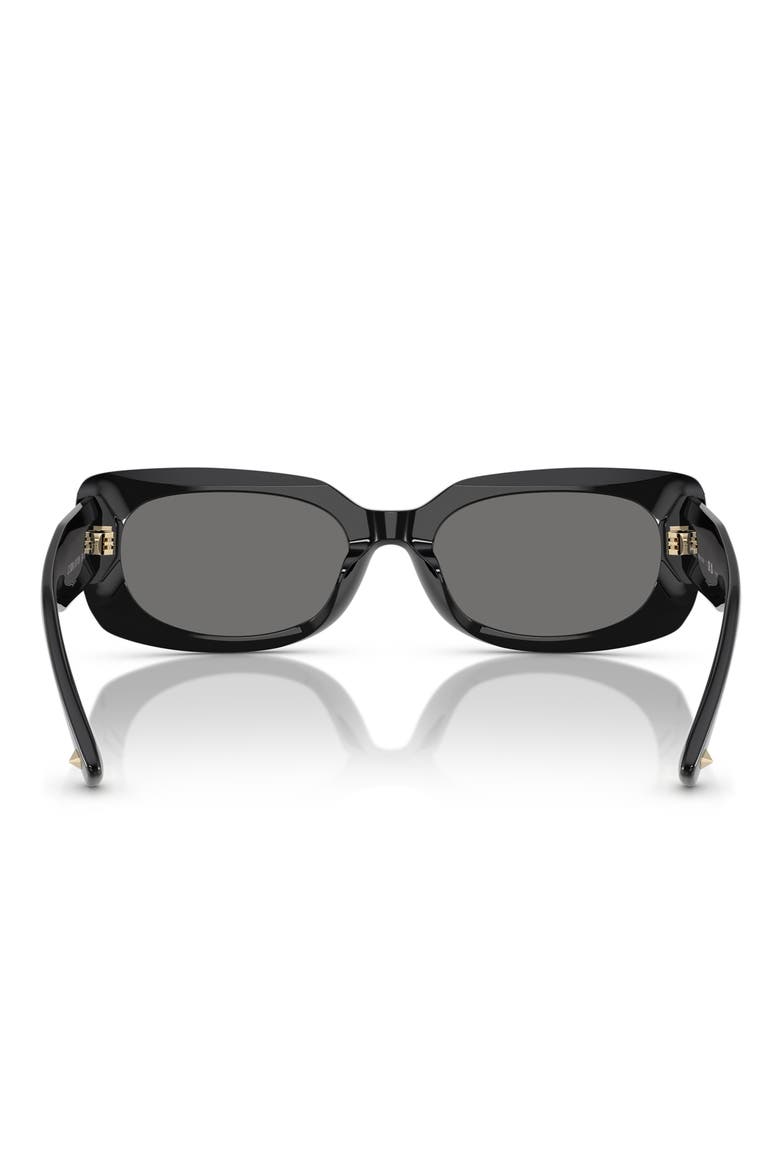 54mm Polarized Pillow Sunglasses, Alternate, color, BLACK / POLAR DARK GREY