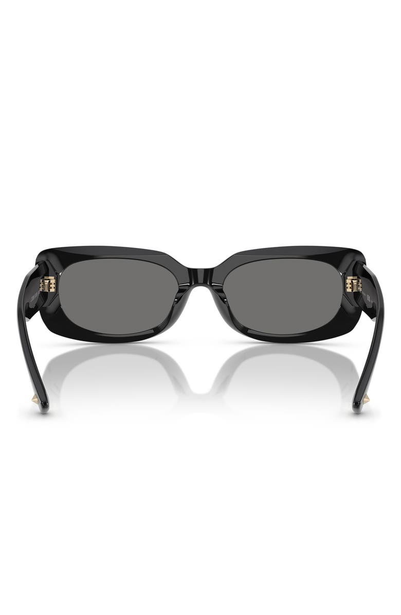 Jimmy Choo 54mm Polarized Pillow Sunglasses, Alternate, color, Black / Polar Dark Grey