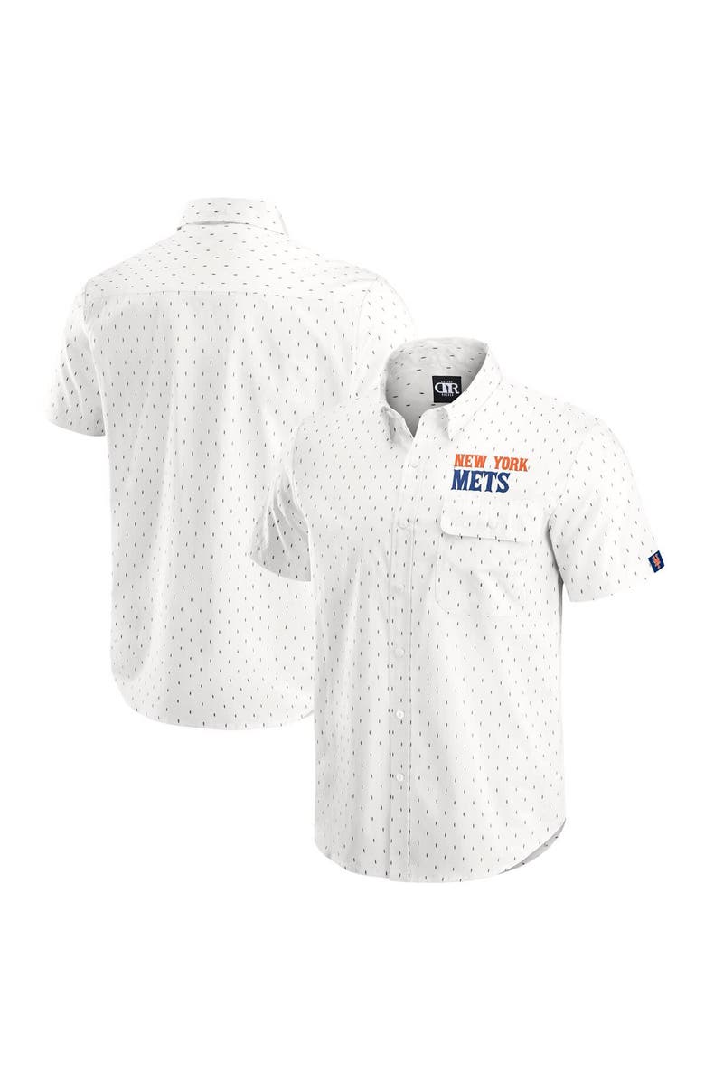 Darius Rucker Collection by Fanatics Men's Darius Rucker Collection by Fanatics  Cream New York Mets Printed Button-Down Top, Main, color, Cream
