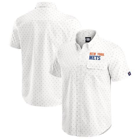Men's Darius Rucker Collection by Fanatics  Cream New York Mets Printed Button-Down Top
