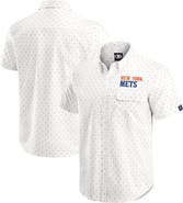 Darius Rucker Collection by Fanatics Men's Darius Rucker Collection by Fanatics  Cream New York Mets Printed Button-Down Top