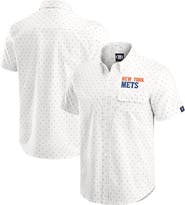 Darius Rucker Collection by Fanatics Men's Darius Rucker Collection by Fanatics Cream New York Mets Printed Button-Down Top