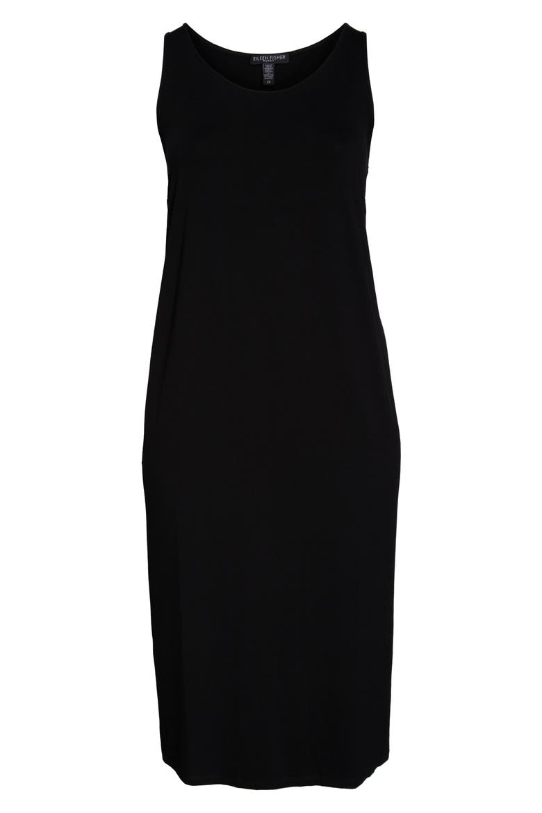 Jersey Midi Dress, Alternate, color, BLACK