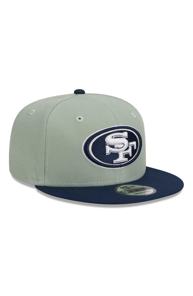 New Era Men's New Era Green/Navy San Francisco 49ers 2-Tone Color Pack 9FIFTY Snapback Hat, Alternate, color, 