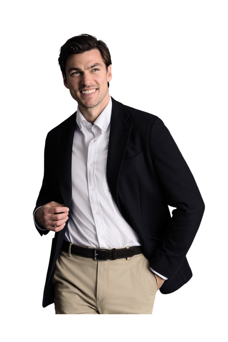 Jersey Slim Fit Jacket, Main, color, Blue