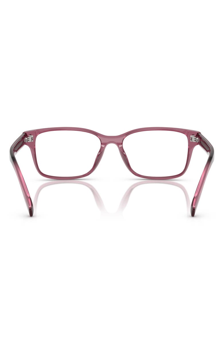 Tory Burch 49mm Rectangular Optical Glasses, Alternate, color, Red
