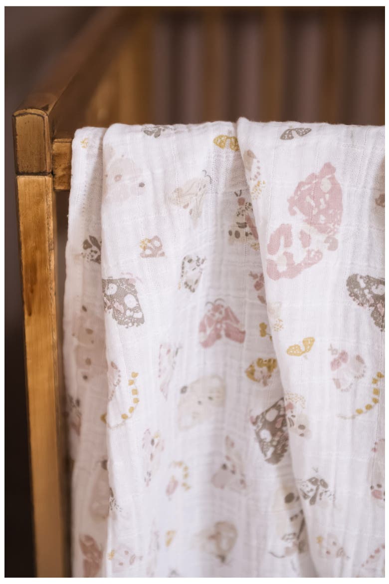 Organic Cotton Swaddle, Alternate, color, DEAR LAMB