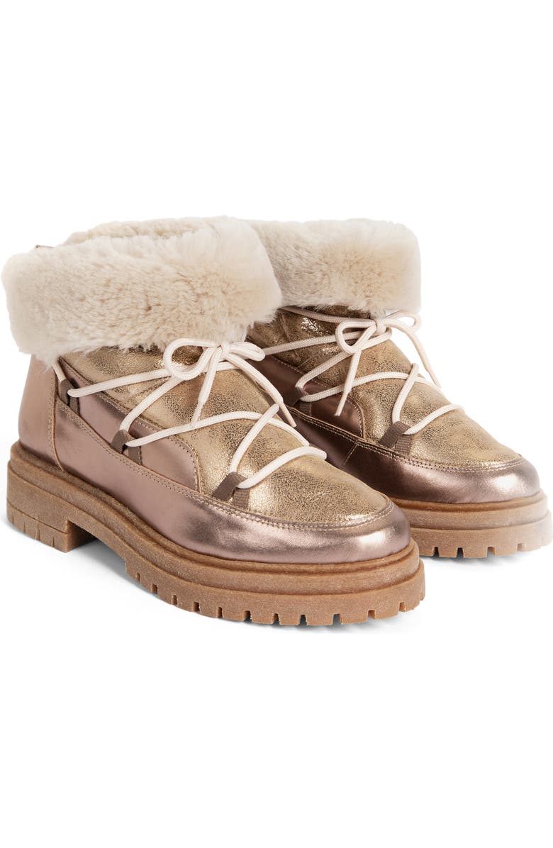 Penelope Chilvers Stornoway Genuine Shearling Lining Metallic Boot, Alternate, color, Gold