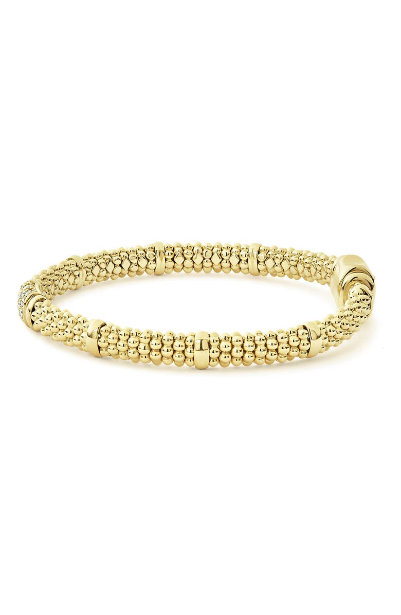 LAGOS 18K Gold Caviar Pavé Diamond Bracelet, Alternate, color, 