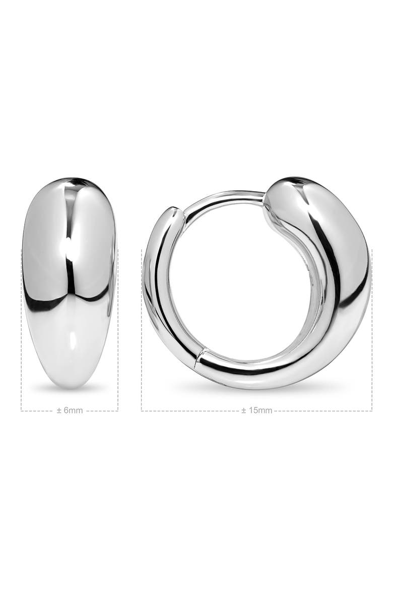Teardrop Hoop Earrings, Alternate, color, SILVER