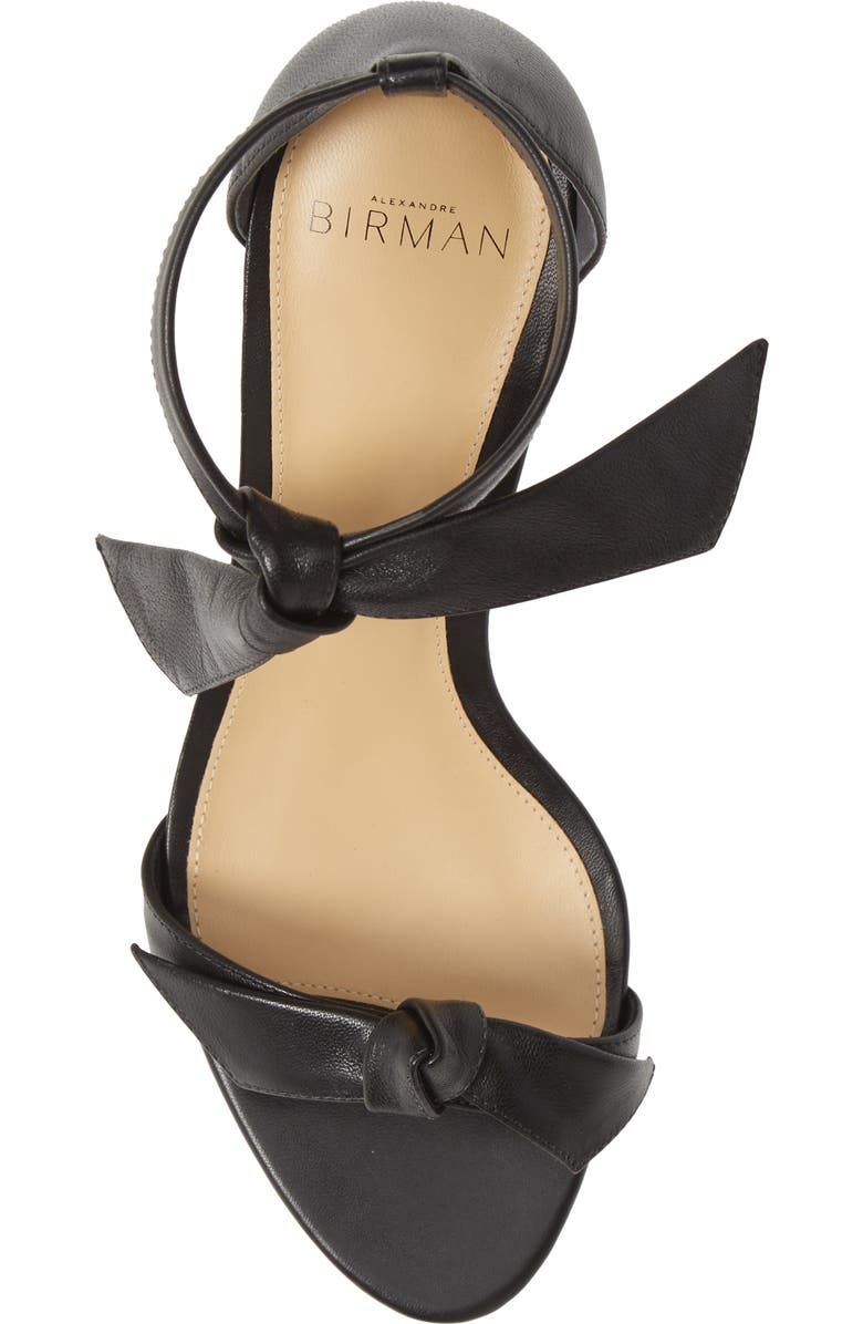 Alexandre Birman Clarita Ankle Tie Sandal, Alternate, color, Black Leather