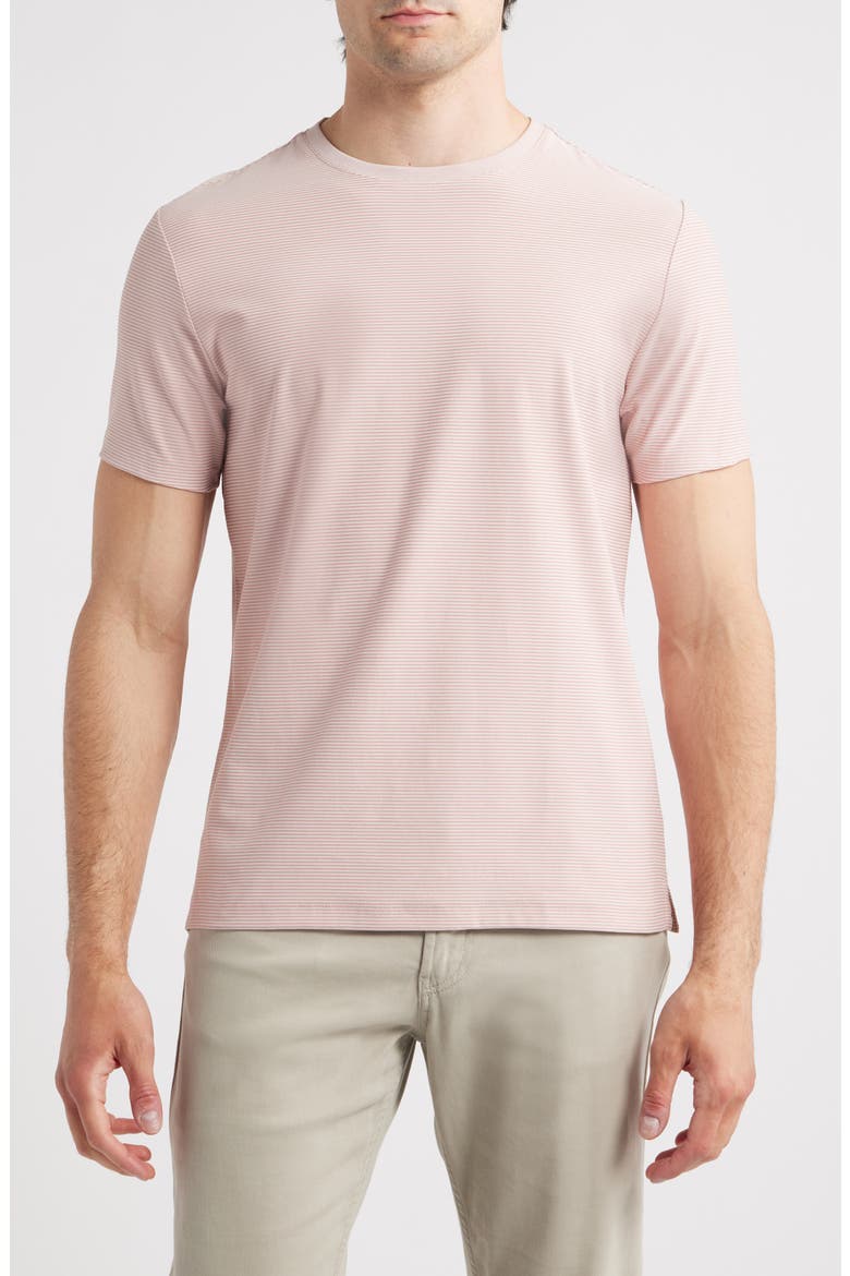 Hickman Feeder Stripe T-Shirt, Main, color, SHADOW CORAL