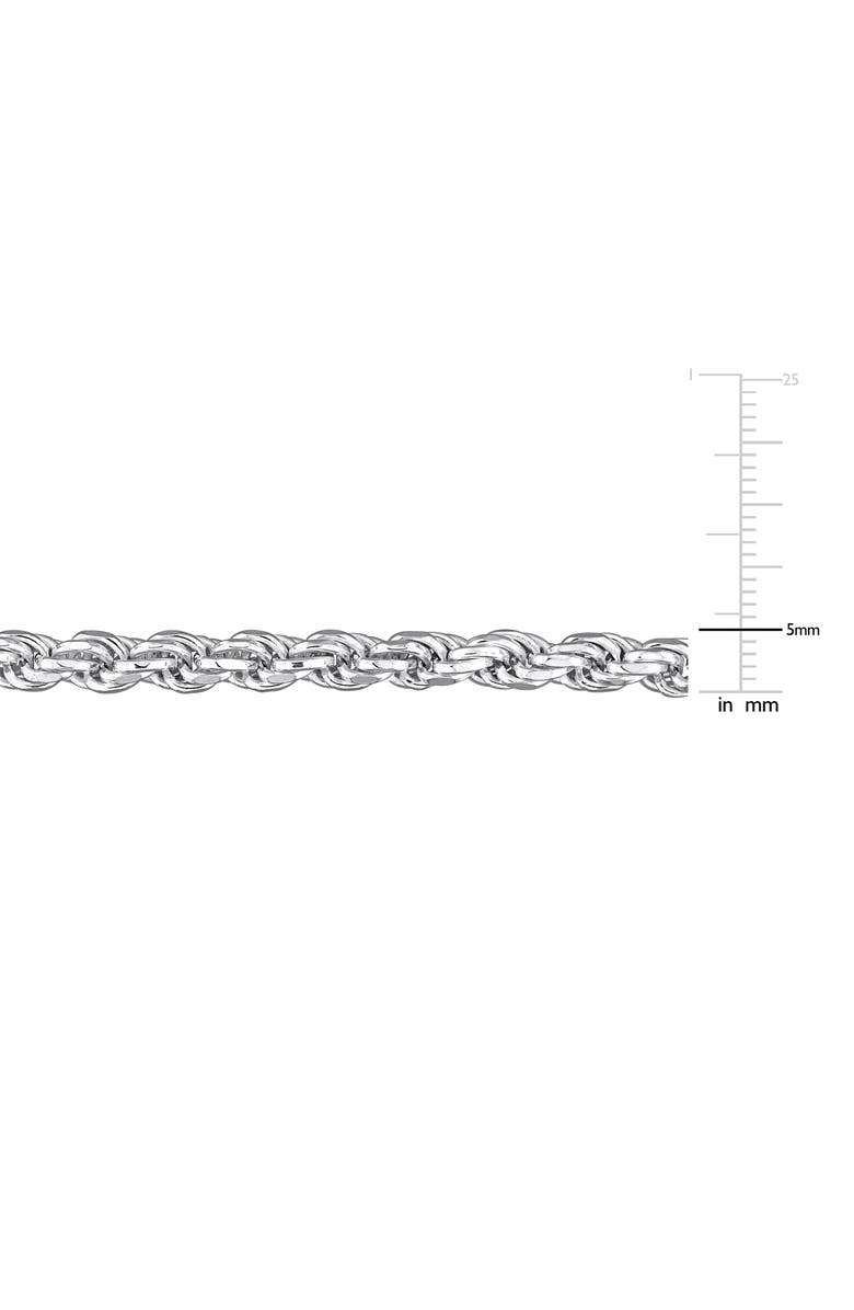 DELMAR Diamond Cut Rope Chain Bracelet, Alternate, color, Silver