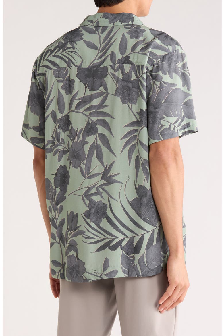 Floral Cotton Camp Shirt, Alternate, color, LIGHT/ PASTEL GREEN