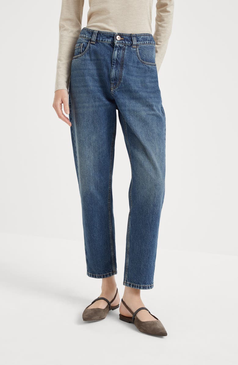 Brunello Cucinelli Denim Baggy trousers, Alternate, color, 