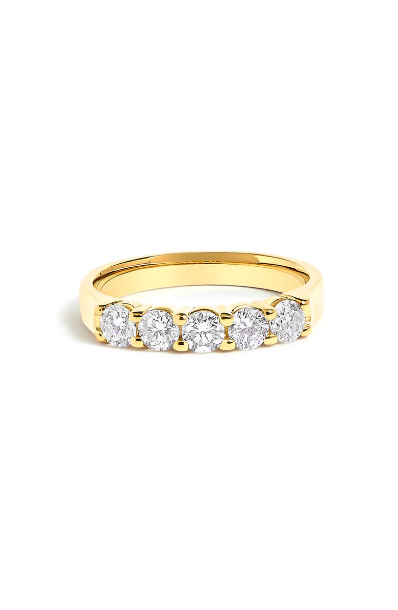 Haus of Brilliance 14K Gold 3/4 Ctw Diamond 5 Stone Band Ring, Main, color, Yellow Gold