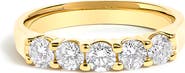Haus of Brilliance 14K Gold 3/4 Ctw Diamond 5 Stone Band Ring