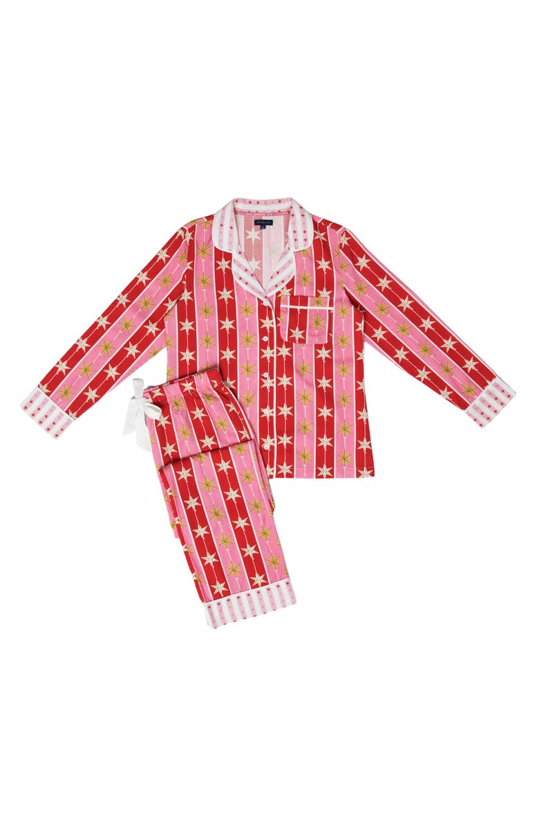 Katie Kime Tree Topper Long Sleeve Pajama Pants Set, Alternate, color, Red