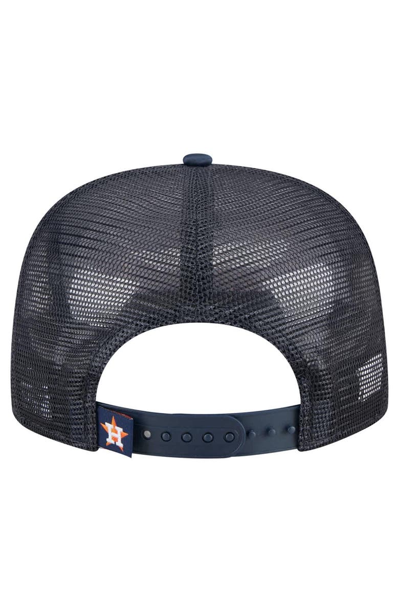 New Era Men's New Era Navy Houston Astros Retro Satin Script Golfer Adjustable Hat, Alternate, color, Navy