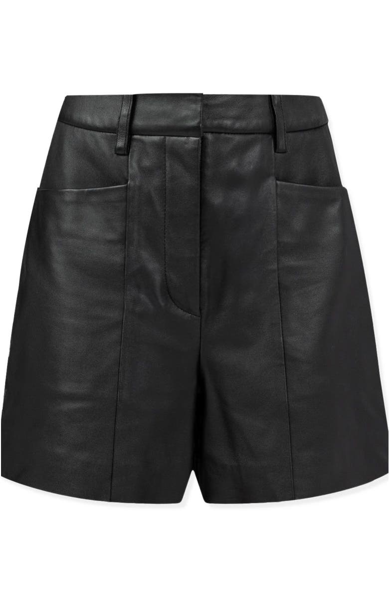 Saint + Sofia Bonham Leather Short, Alternate, color, Black
