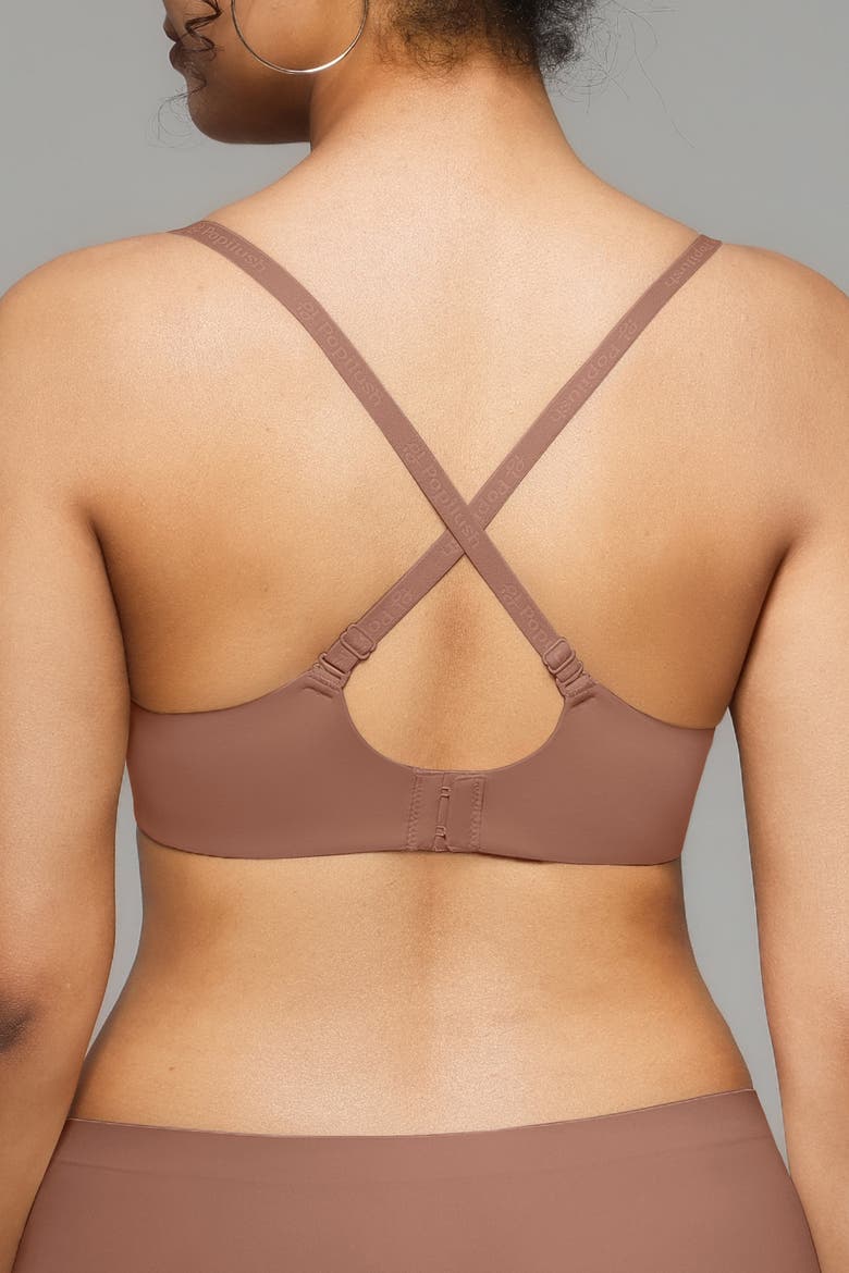 Balconette Underwire Push-Up Bra, Alternate, color, Latte