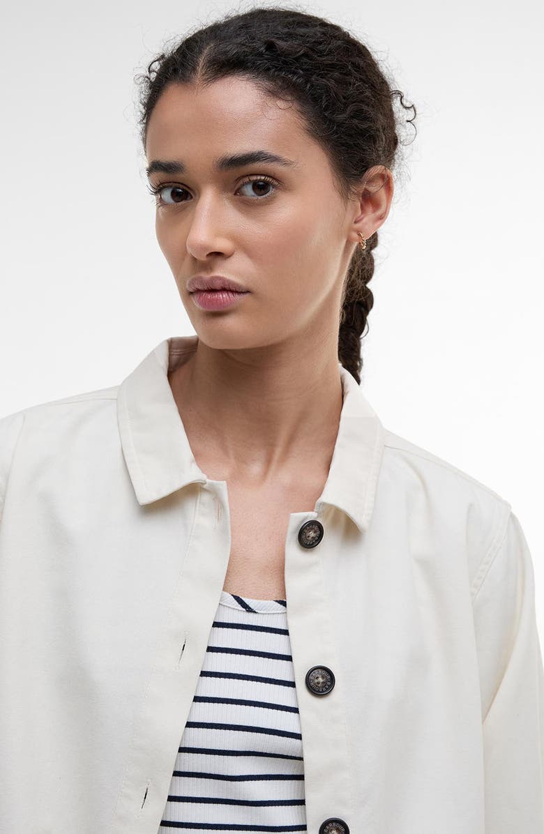 Barbour Lyndale Cotton Overshirt, Alternate, color, Cloud