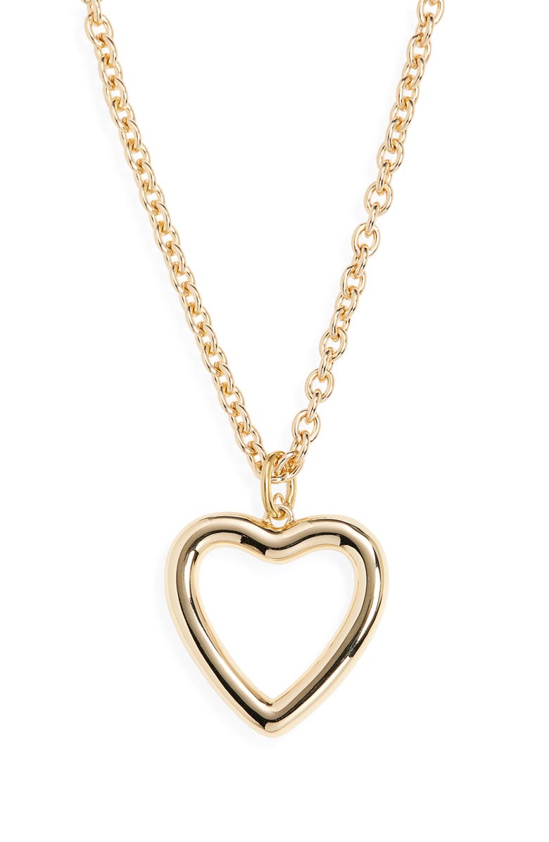 ROXANNE ASSOULIN The Puffy Open Heart Necklace, Main, color, Gold