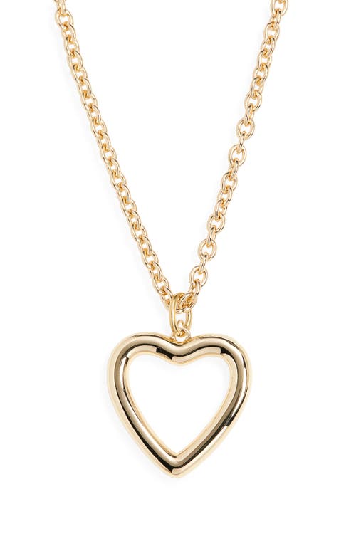 Roxanne Assoulin The Puffy Open Heart Necklace In Gold