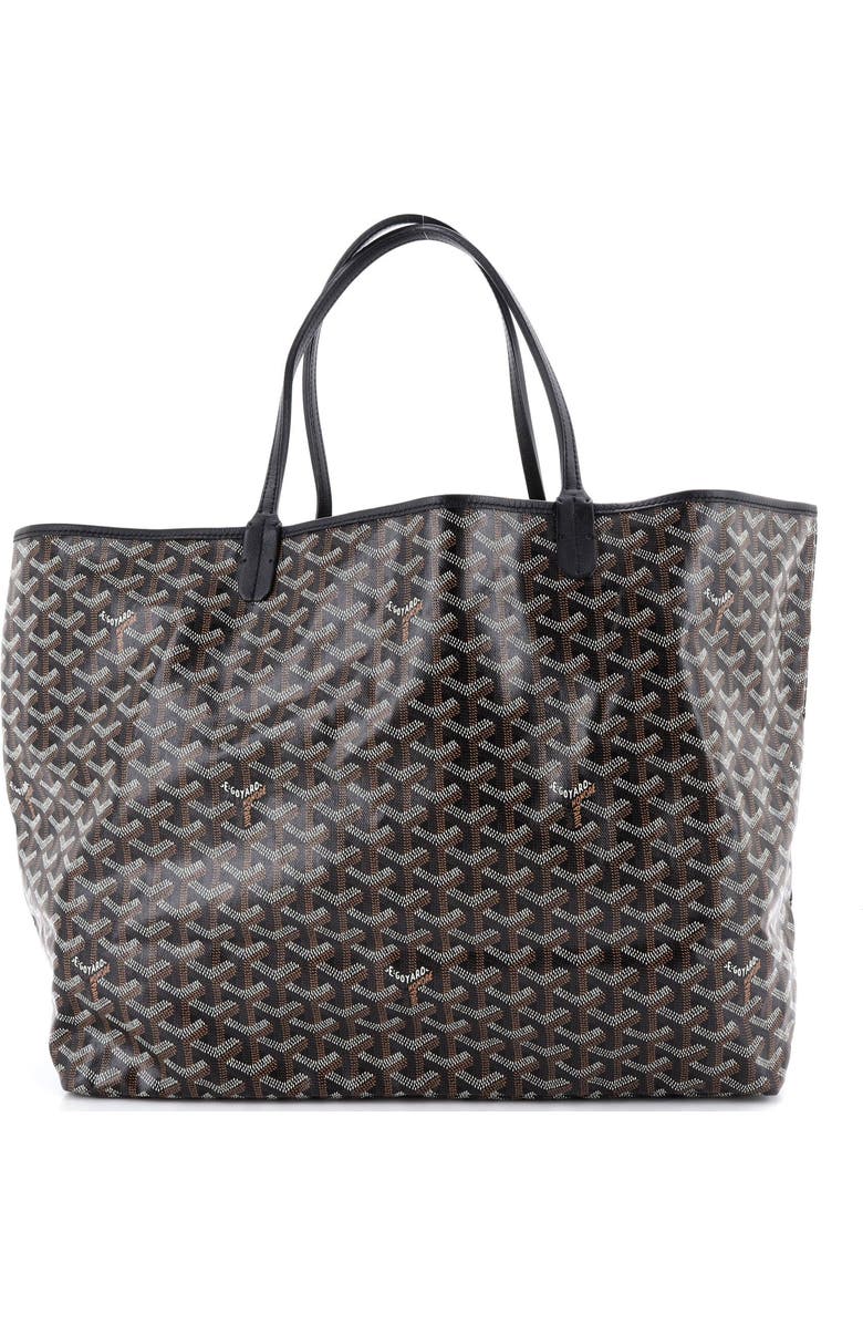 Pre-Owned Goyard Saint Louis Tote Coated Canvas GM, Main, color, Black