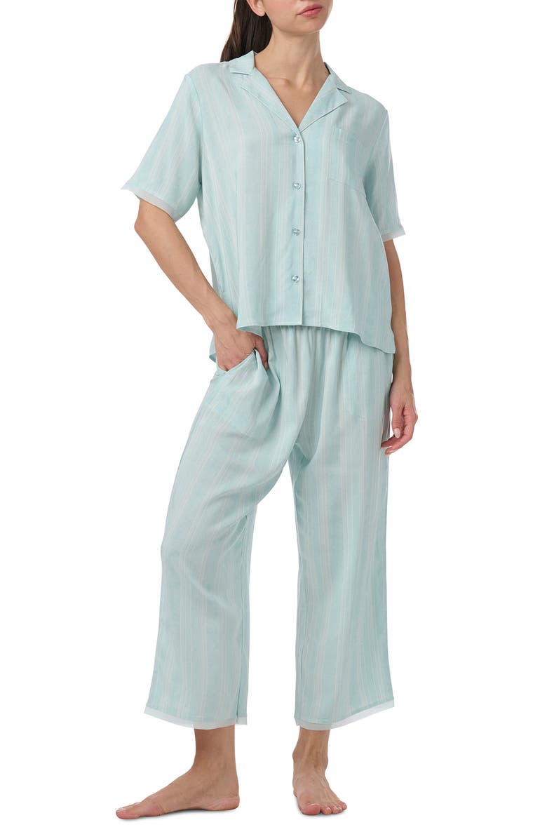 Splendid Notch Collar Pajamas, Alternate, color, Dashed Stripe