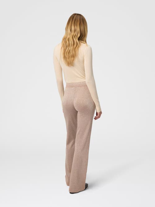 Missoni Straight Long Pants In Lamé In Neutral