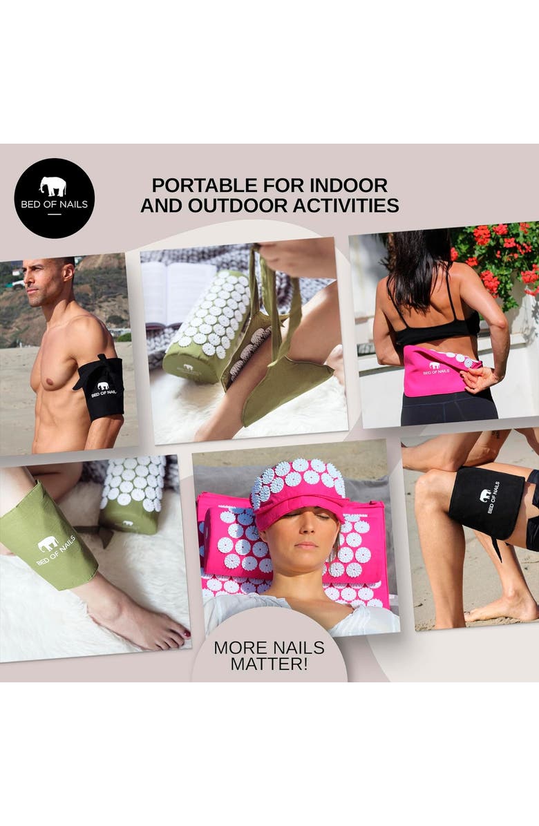 BED OF NAILS Bon Strap Original Acupressure Design with 1848 Precision Nails, Alternate, color, Green